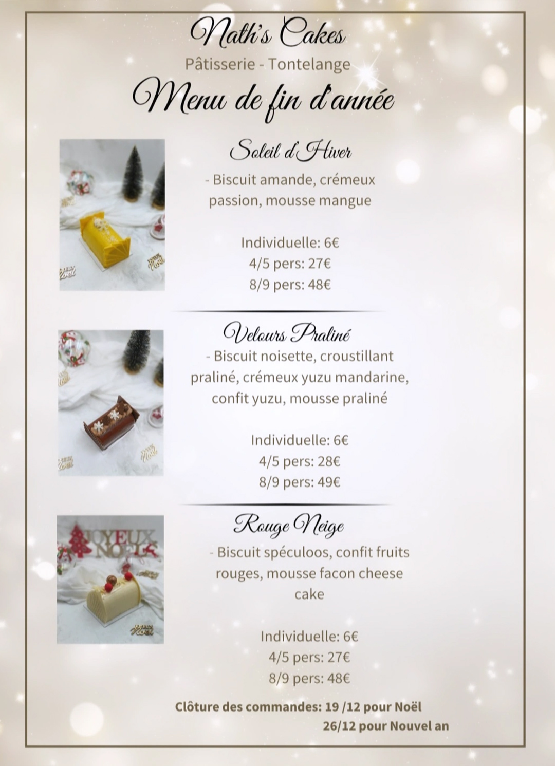 Menu de fin d'année